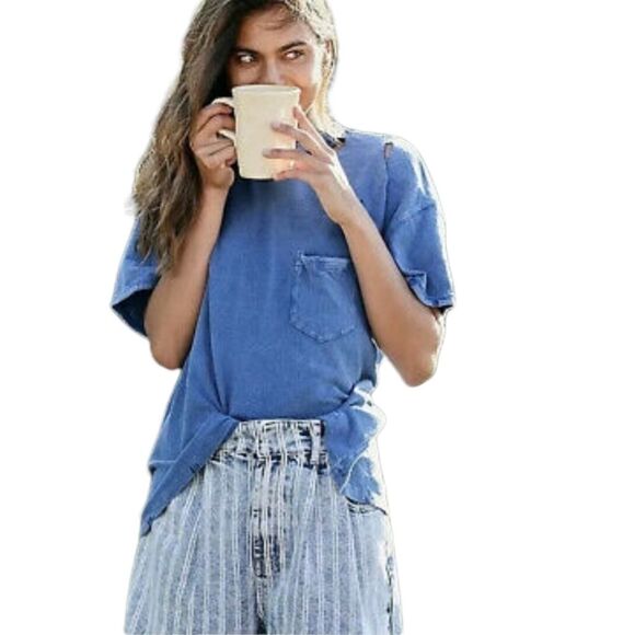 FREE PEOPLE Rubi‎ Ripped T shirt Sz XSMALL - Picture 9 of 14